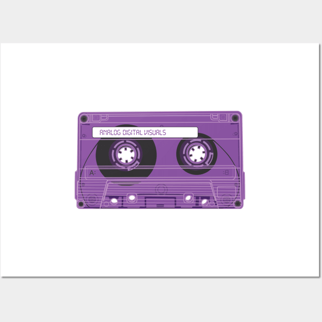 Cassette Tape (Royal Purple Colorway) Analog / Music Wall Art by Analog Digital Visuals